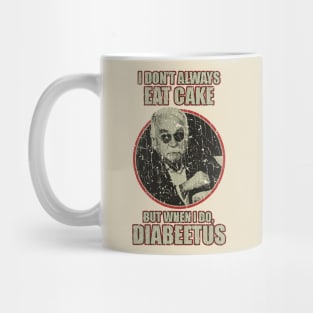 RETRO STYLE - i dont always eat cake Diabeetus 70s Mug